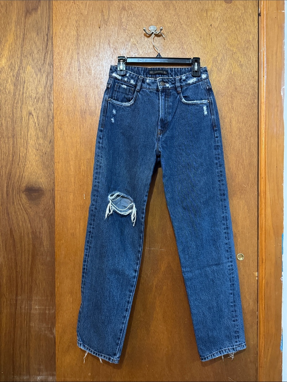 Zara Trafaluc Distressed Blue Denim Jeans